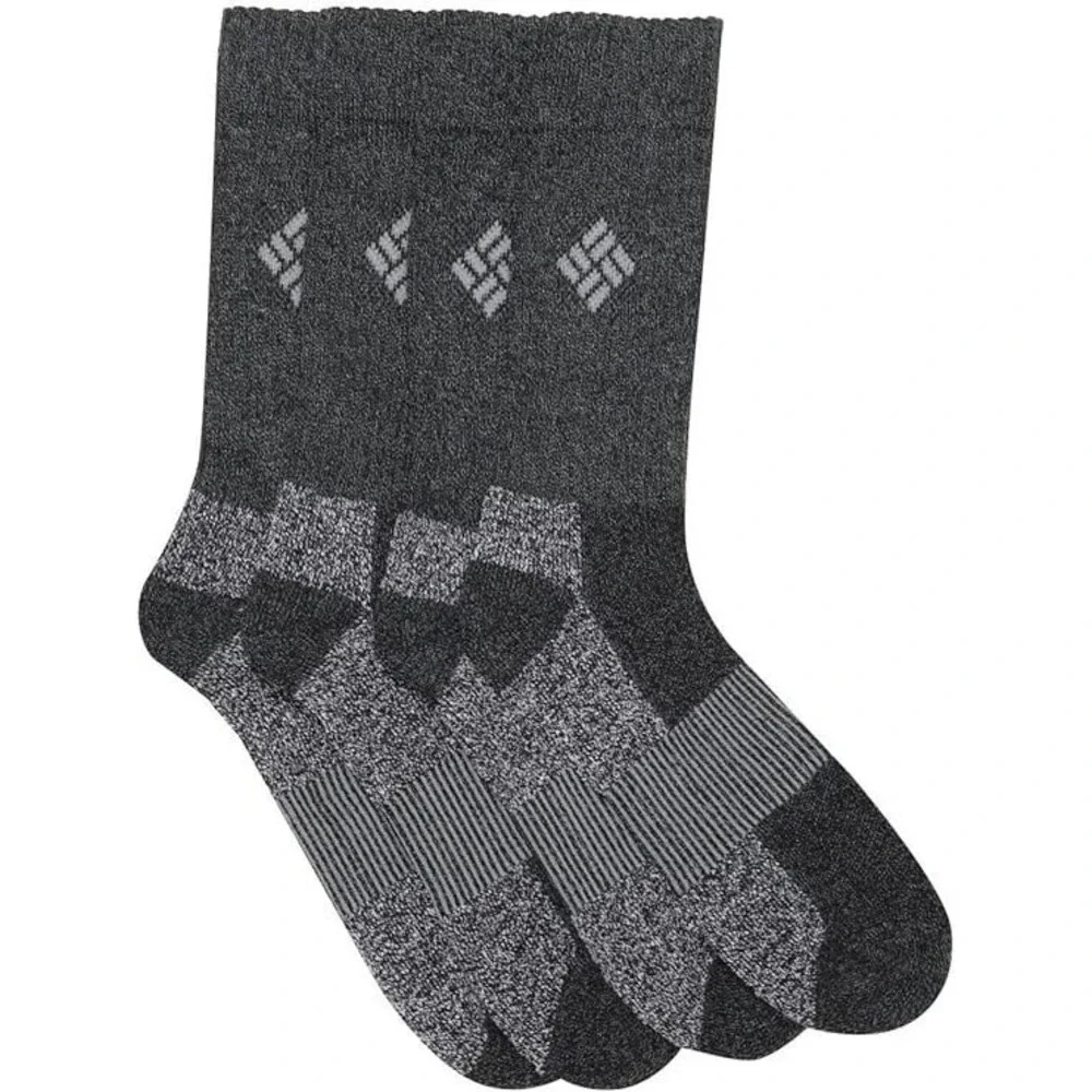 Columbia Men's 8 Pairs Moisture Control Crew Socks Black/Gray Sz‎ 6-12 - NWT